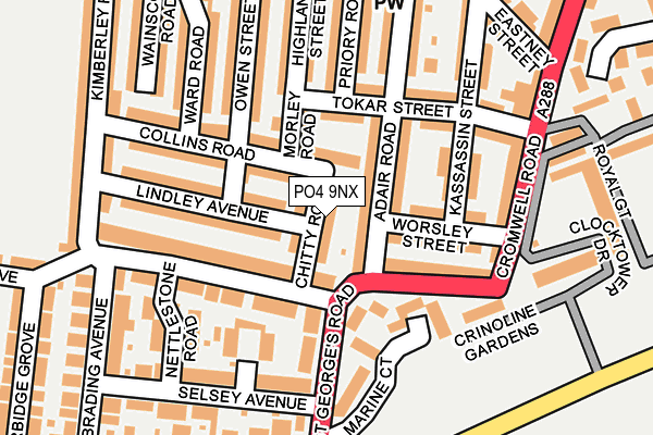 PO4 9NX map - OS OpenMap – Local (Ordnance Survey)