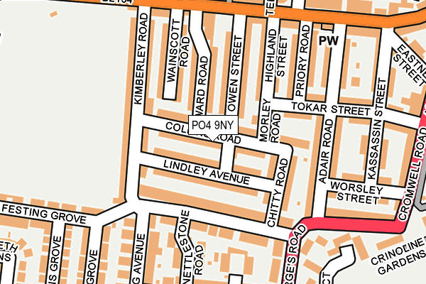 PO4 9NY map - OS OpenMap – Local (Ordnance Survey)