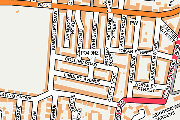 PO4 9NZ map - OS OpenMap – Local (Ordnance Survey)