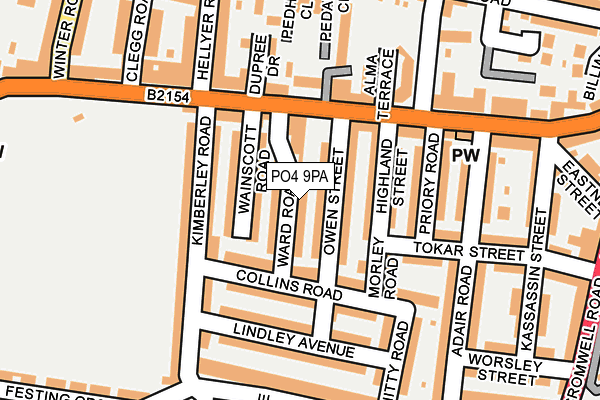 PO4 9PA map - OS OpenMap – Local (Ordnance Survey)