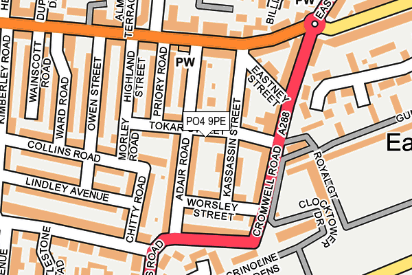 PO4 9PE map - OS OpenMap – Local (Ordnance Survey)