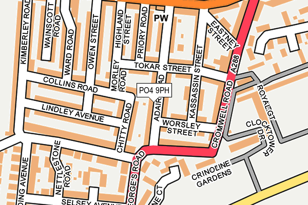 PO4 9PH map - OS OpenMap – Local (Ordnance Survey)