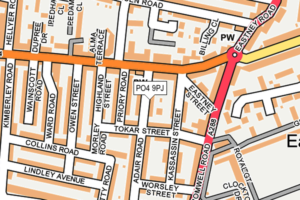 PO4 9PJ map - OS OpenMap – Local (Ordnance Survey)