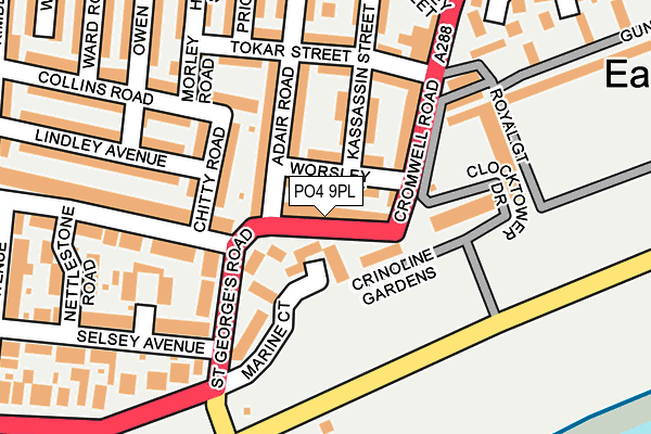 PO4 9PL map - OS OpenMap – Local (Ordnance Survey)