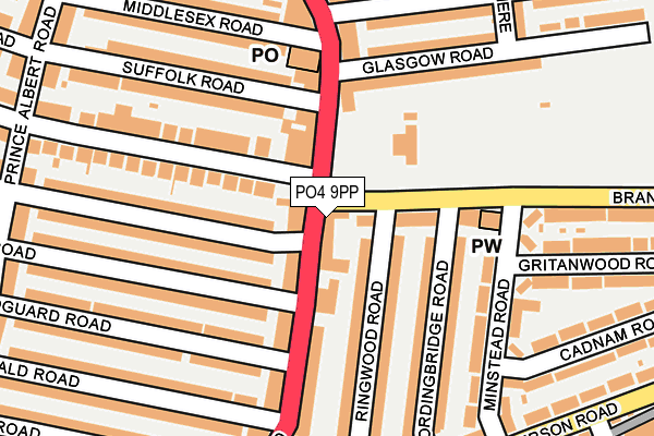 PO4 9PP map - OS OpenMap – Local (Ordnance Survey)