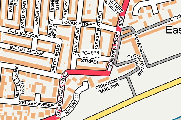 PO4 9PR map - OS OpenMap – Local (Ordnance Survey)