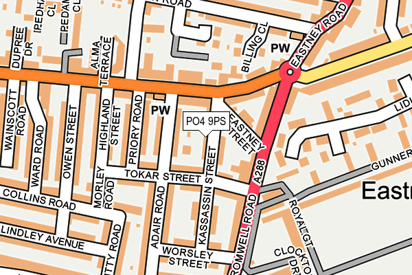 PO4 9PS map - OS OpenMap – Local (Ordnance Survey)