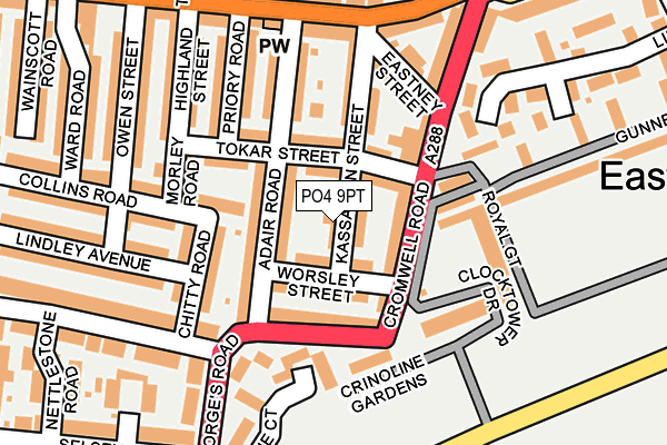 PO4 9PT map - OS OpenMap – Local (Ordnance Survey)
