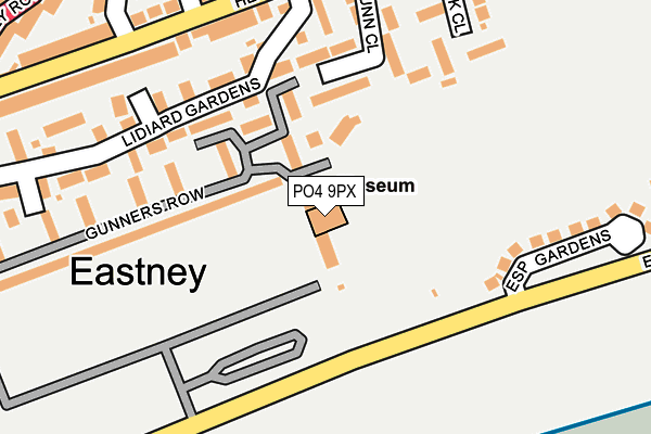 PO4 9PX map - OS OpenMap – Local (Ordnance Survey)