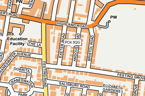 PO4 9QG map - OS OpenMap – Local (Ordnance Survey)
