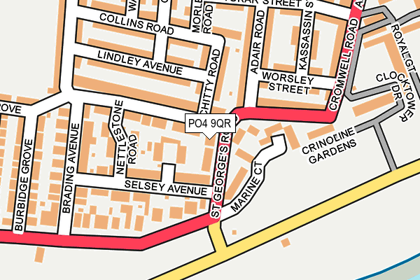 PO4 9QR map - OS OpenMap – Local (Ordnance Survey)