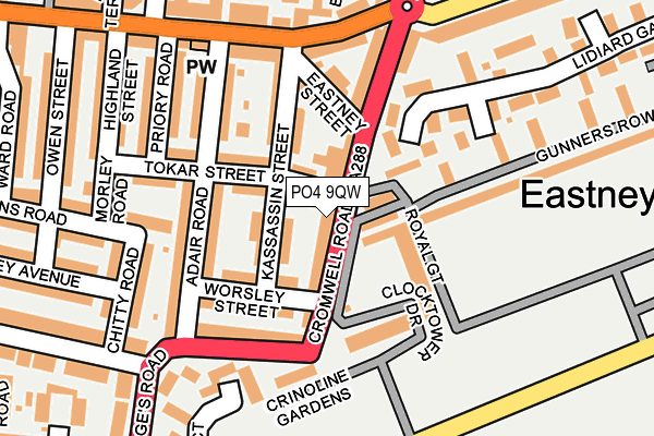 PO4 9QW map - OS OpenMap – Local (Ordnance Survey)