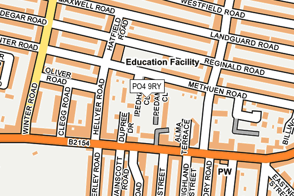 PO4 9RY map - OS OpenMap – Local (Ordnance Survey)