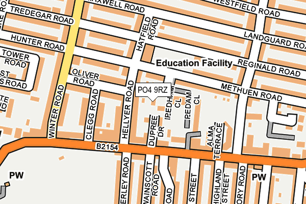 PO4 9RZ map - OS OpenMap – Local (Ordnance Survey)