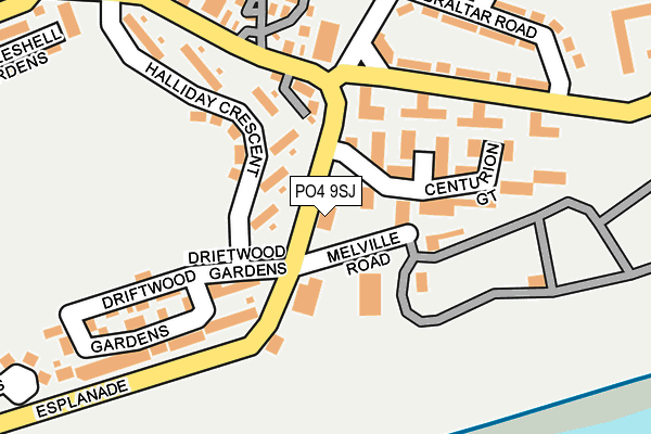 PO4 9SJ map - OS OpenMap – Local (Ordnance Survey)