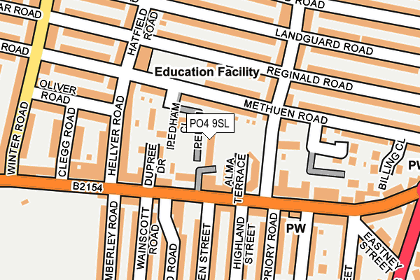 PO4 9SL map - OS OpenMap – Local (Ordnance Survey)