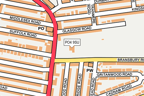 PO4 9SU map - OS OpenMap – Local (Ordnance Survey)