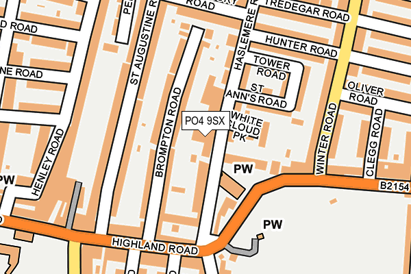 PO4 9SX map - OS OpenMap – Local (Ordnance Survey)