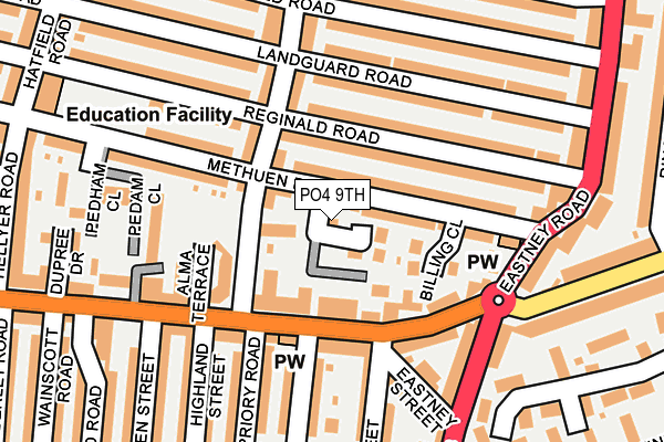 PO4 9TH map - OS OpenMap – Local (Ordnance Survey)