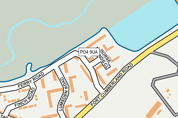 PO4 9UA map - OS OpenMap – Local (Ordnance Survey)