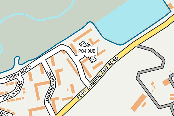 PO4 9UB map - OS OpenMap – Local (Ordnance Survey)