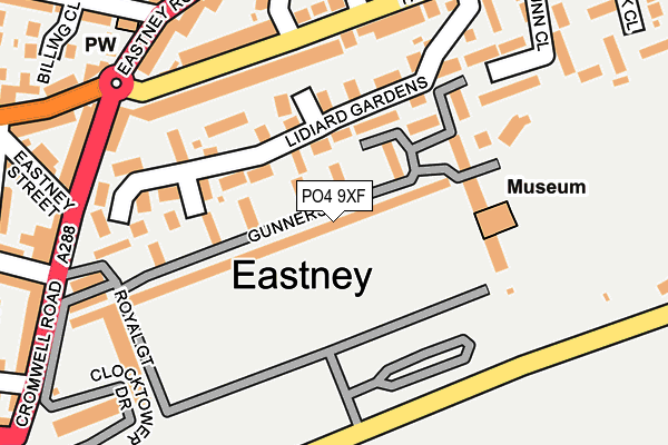 PO4 9XF map - OS OpenMap – Local (Ordnance Survey)