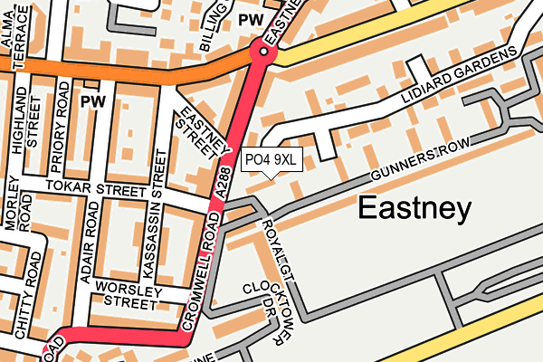 PO4 9XL map - OS OpenMap – Local (Ordnance Survey)