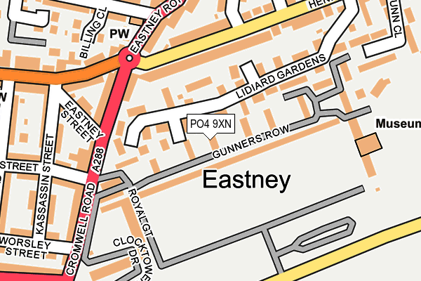 PO4 9XN map - OS OpenMap – Local (Ordnance Survey)