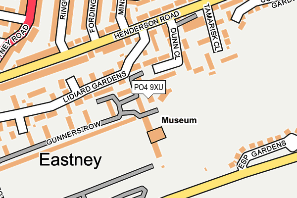 PO4 9XU map - OS OpenMap – Local (Ordnance Survey)