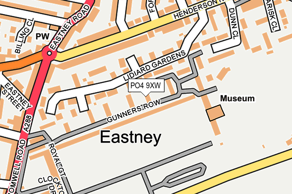 PO4 9XW map - OS OpenMap – Local (Ordnance Survey)