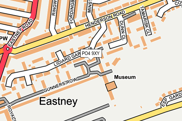 PO4 9XY map - OS OpenMap – Local (Ordnance Survey)