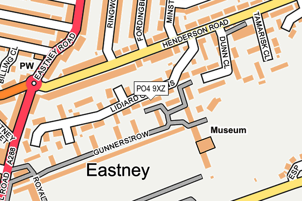 PO4 9XZ map - OS OpenMap – Local (Ordnance Survey)