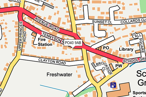 PO40 9AB map - OS OpenMap – Local (Ordnance Survey)