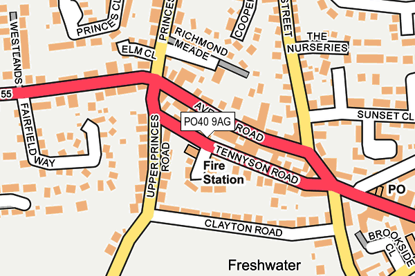 PO40 9AG map - OS OpenMap – Local (Ordnance Survey)