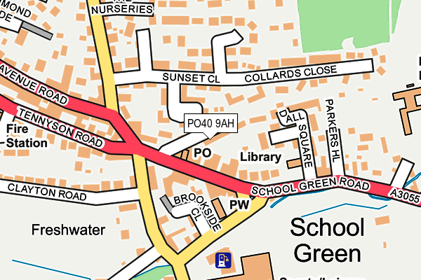 PO40 9AH map - OS OpenMap – Local (Ordnance Survey)