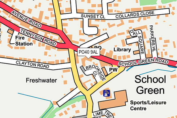 PO40 9AL map - OS OpenMap – Local (Ordnance Survey)