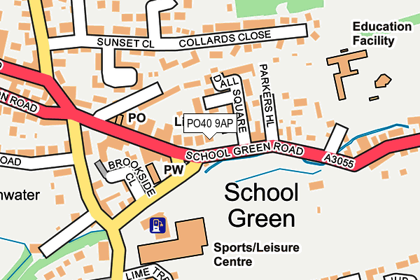 PO40 9AP map - OS OpenMap – Local (Ordnance Survey)