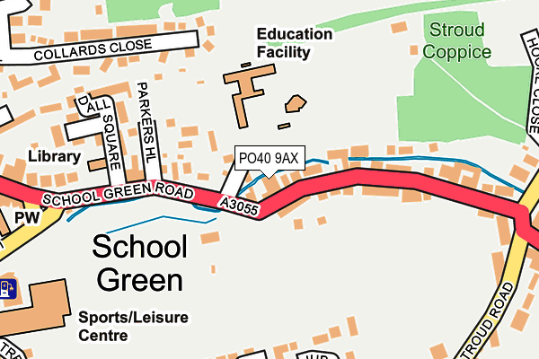 PO40 9AX map - OS OpenMap – Local (Ordnance Survey)