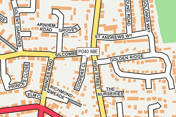 PO40 9BE map - OS OpenMap – Local (Ordnance Survey)
