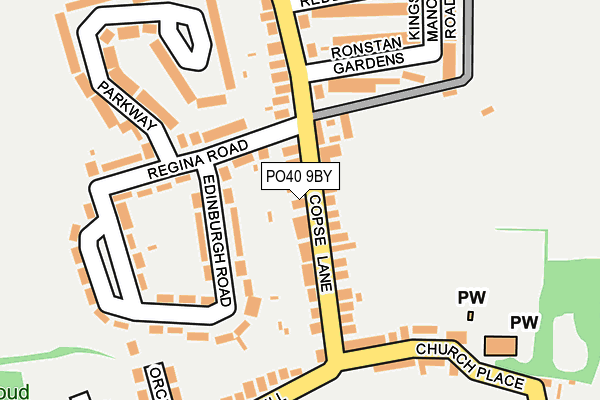 PO40 9BY map - OS OpenMap – Local (Ordnance Survey)