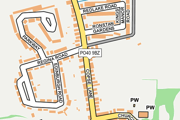 PO40 9BZ map - OS OpenMap – Local (Ordnance Survey)