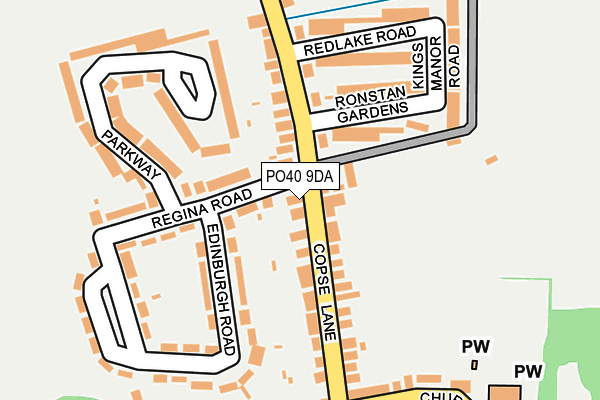 PO40 9DA map - OS OpenMap – Local (Ordnance Survey)