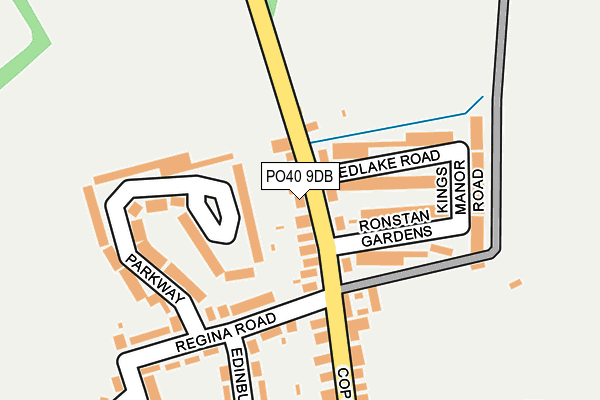 PO40 9DB map - OS OpenMap – Local (Ordnance Survey)