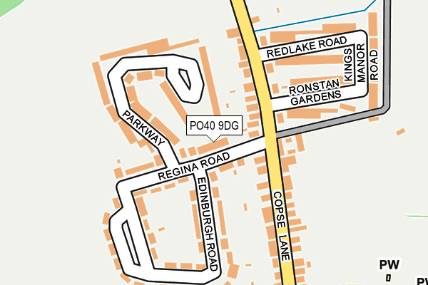PO40 9DG map - OS OpenMap – Local (Ordnance Survey)