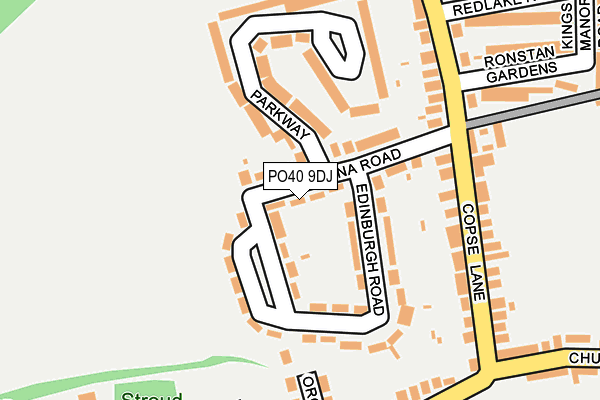 PO40 9DJ map - OS OpenMap – Local (Ordnance Survey)