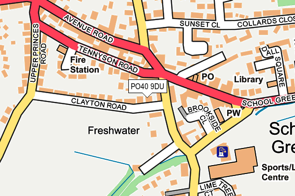 PO40 9DU map - OS OpenMap – Local (Ordnance Survey)