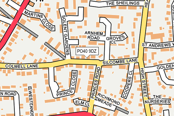 PO40 9DZ map - OS OpenMap – Local (Ordnance Survey)