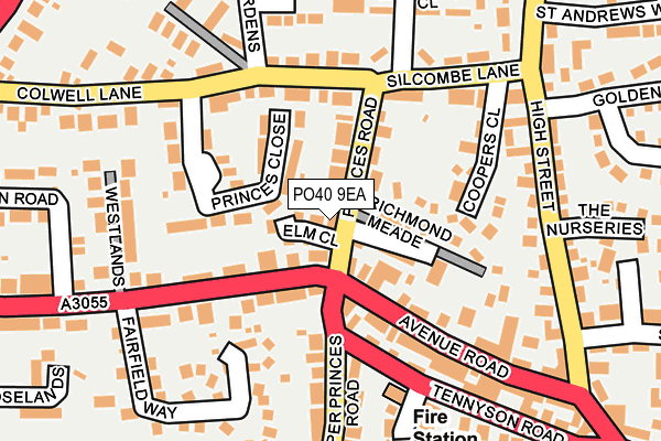 PO40 9EA map - OS OpenMap – Local (Ordnance Survey)