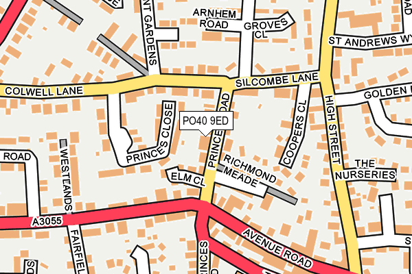 PO40 9ED map - OS OpenMap – Local (Ordnance Survey)