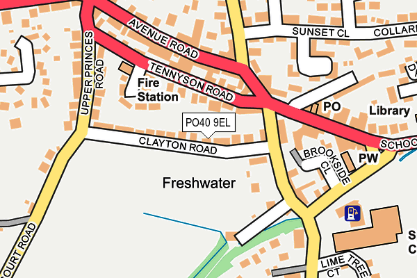 PO40 9EL map - OS OpenMap – Local (Ordnance Survey)
